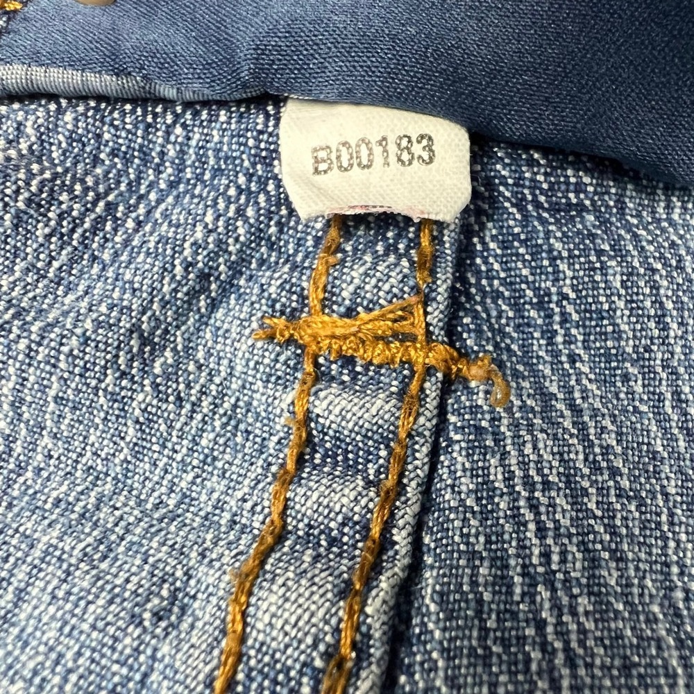 Vintage Bill Blass Women 14P Blue Wash Straight Leg Stretch Slub Denim Jeans UAE - Picture 4 of 9